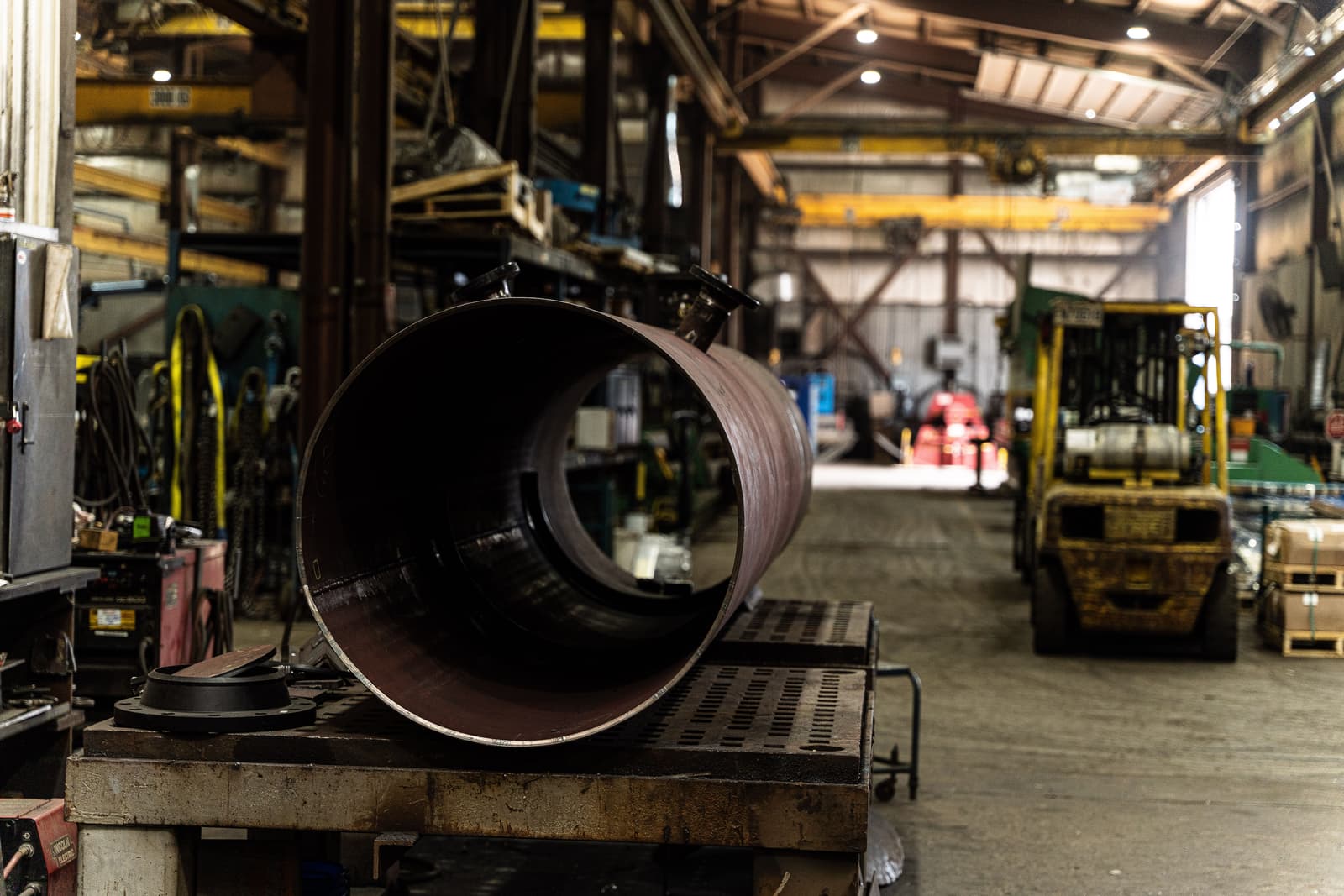 Vue d'ensemble de l'usine d'Aciers Richelieu côté Sorel