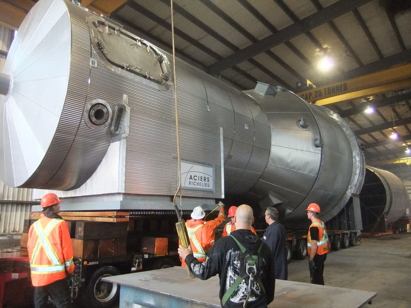 reactor with a transport team in a fabrication shop